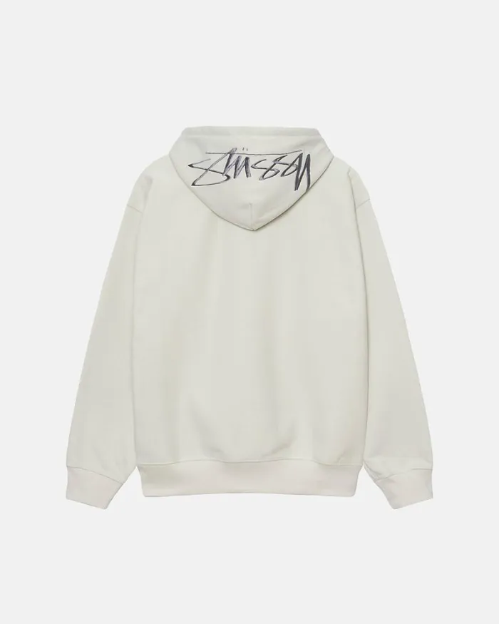Sweats Men Stussy BACK APPLIQUE HOODIE Stone