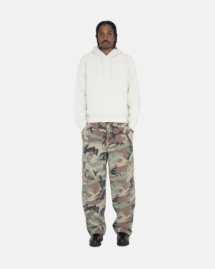Sweats Men Stussy BACK APPLIQUE HOODIE Stone Sweats Men Stussy BACK APPLIQUE HOODIE Stone
