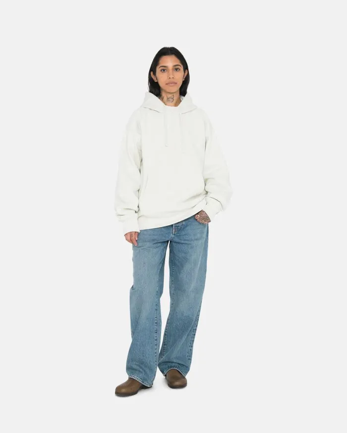 Sweats Men Stussy BACK APPLIQUE HOODIE Stone Sweats Men Stussy BACK APPLIQUE HOODIE Stone
