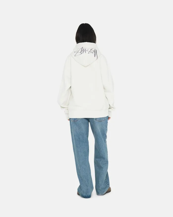 Sweats Men Stussy BACK APPLIQUE HOODIE Stone Sweats Men Stussy BACK APPLIQUE HOODIE Stone