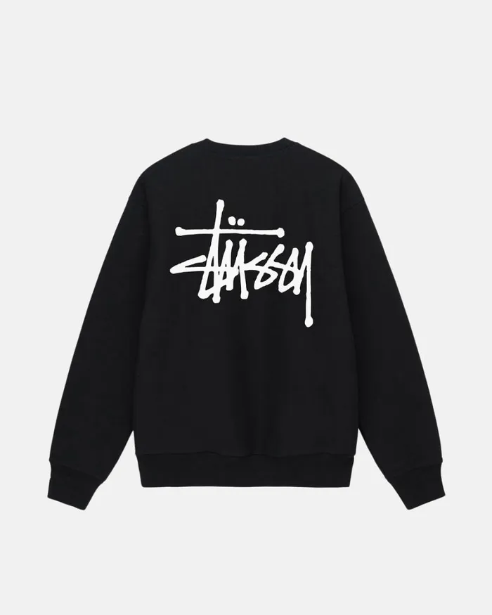 Sweats Men Stussy BASIC STSSY CREW Black