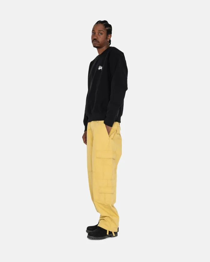 Sweats Men Stussy BASIC STSSY CREW Black Sweats Men Stussy BASIC STSSY CREW Black