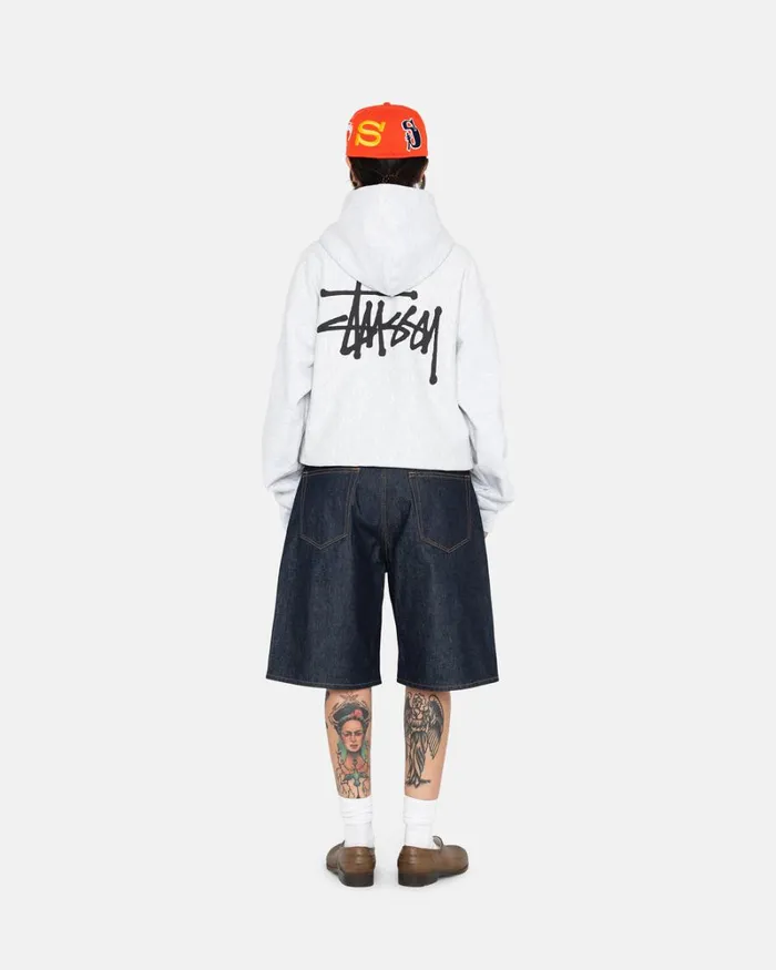 Sweats Men Stussy BASIC STSSY ZIP HOODIE Ash Heather Sweats Men Stussy BASIC STSSY ZIP HOODIE Ash Heather