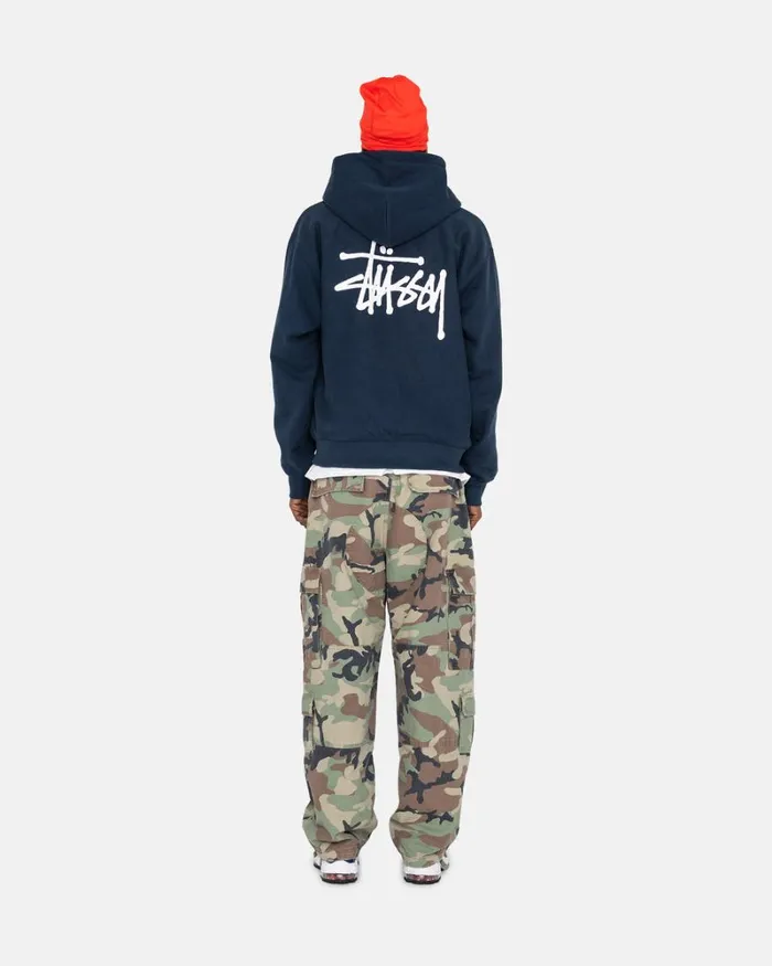 Sweats Men Stussy BASIC STSSY ZIP HOODIE Navy Sweats Men Stussy BASIC STSSY ZIP HOODIE Navy