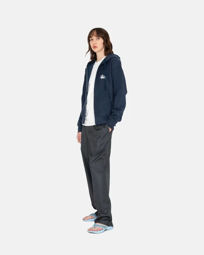 Sweats Men Stussy BASIC STSSY ZIP HOODIE Navy Sweats Men Stussy BASIC STSSY ZIP HOODIE Navy