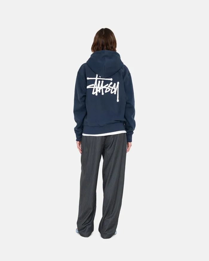 Sweats Men Stussy BASIC STSSY ZIP HOODIE Navy Sweats Men Stussy BASIC STSSY ZIP HOODIE Navy