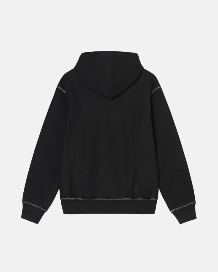 Sweats Men Stussy CONTRAST STITCH LABEL HOODIE Black Sweats Men Stussy CONTRAST STITCH LABEL HOODIE Black