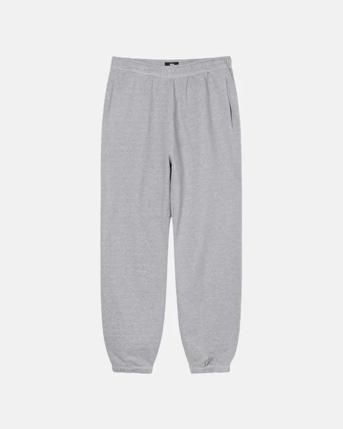 Sweats Men Stussy CONTRAST STITCH LABEL PANT Grey Heather