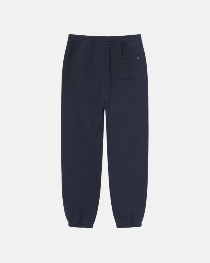 Sweats Men Stussy OVERDYED STOCK LOGO SWEATPANT Navy Sweats Men Stussy OVERDYED STOCK LOGO SWEATPANT Navy