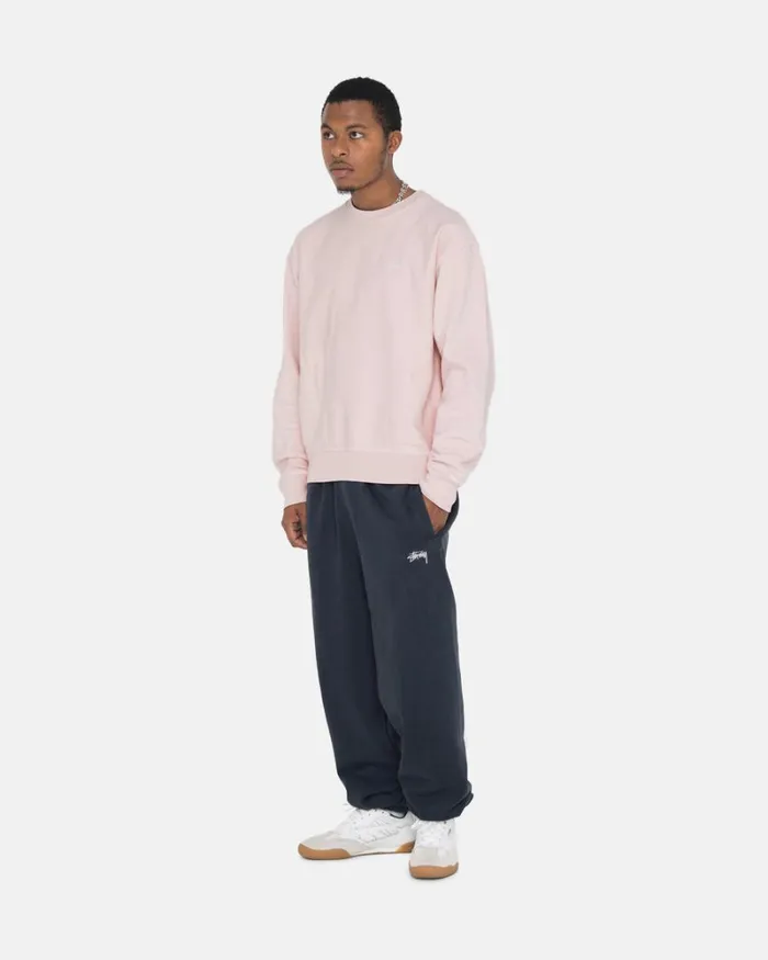 Sweats Men Stussy OVERDYED STOCK LOGO SWEATPANT Navy Sweats Men Stussy OVERDYED STOCK LOGO SWEATPANT Navy