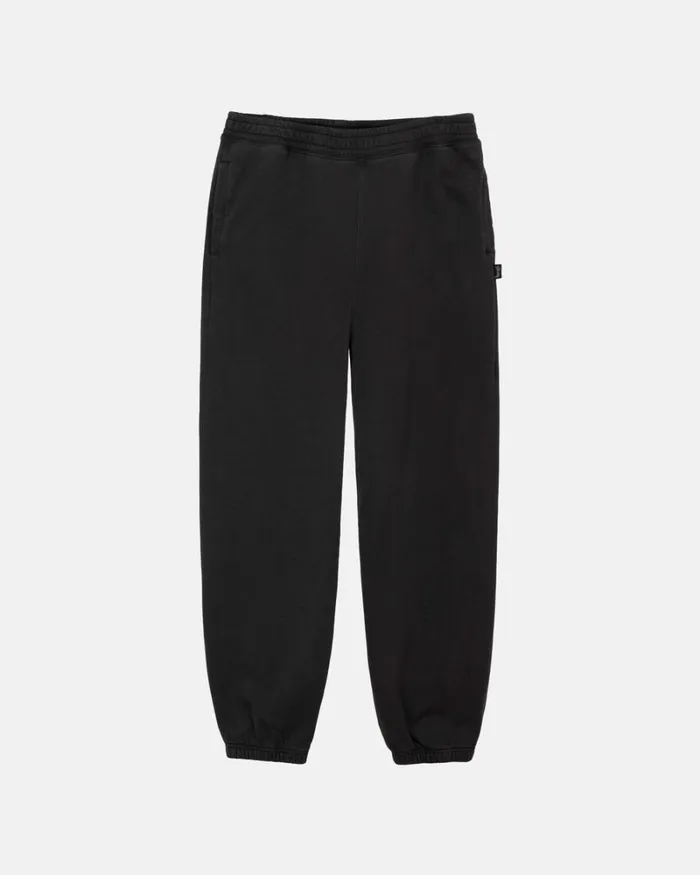 Sweats Men Stussy PIGMENT DYED FLEECE PANT Black