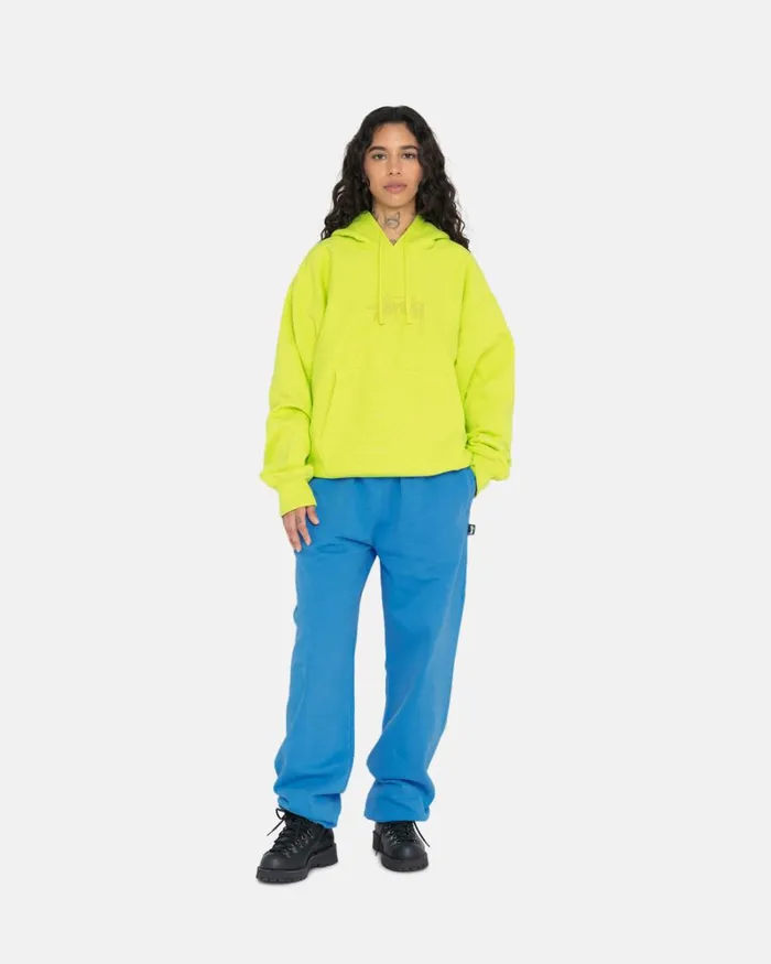 Sweats Men Stussy PIGMENT DYED FLEECE PANT Blue Sweats Men Stussy PIGMENT DYED FLEECE PANT Blue
