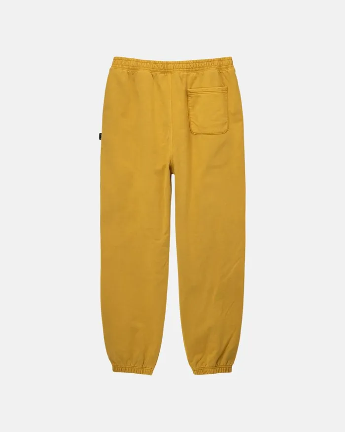 Sweats Men Stussy PIGMENT DYED FLEECE PANT Gold Sweats Men Stussy PIGMENT DYED FLEECE PANT Gold
