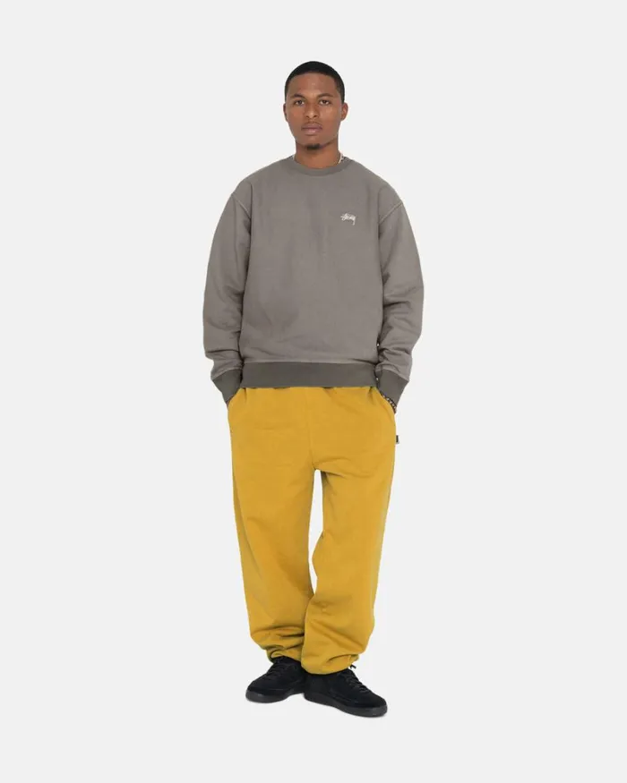 Sweats Men Stussy PIGMENT DYED FLEECE PANT Gold Sweats Men Stussy PIGMENT DYED FLEECE PANT Gold