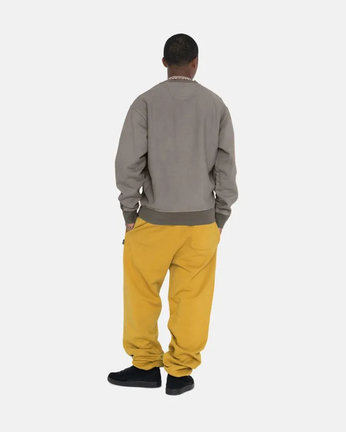 Sweats Men Stussy PIGMENT DYED FLEECE PANT Gold Sweats Men Stussy PIGMENT DYED FLEECE PANT Gold