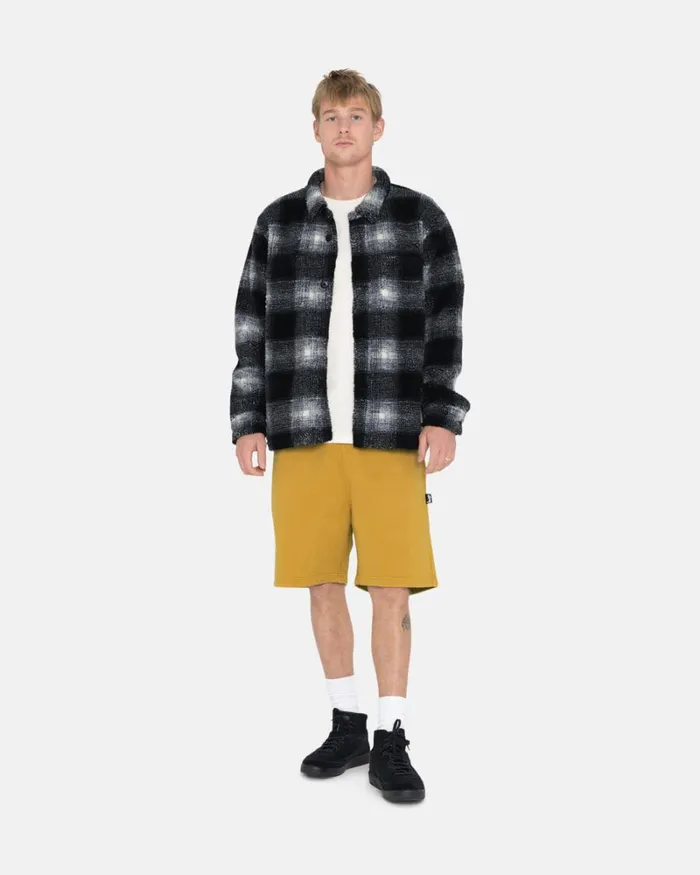 Sweats Men Stussy PIGMENT DYED FLEECE SHORT Gold Sweats Men Stussy PIGMENT DYED FLEECE SHORT Gold