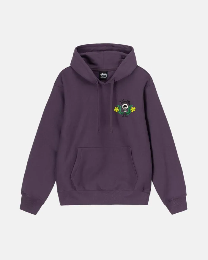 Sweats Men Stussy SKULL CREST HOODIE Grape Sweats Men Stussy SKULL CREST HOODIE Grape