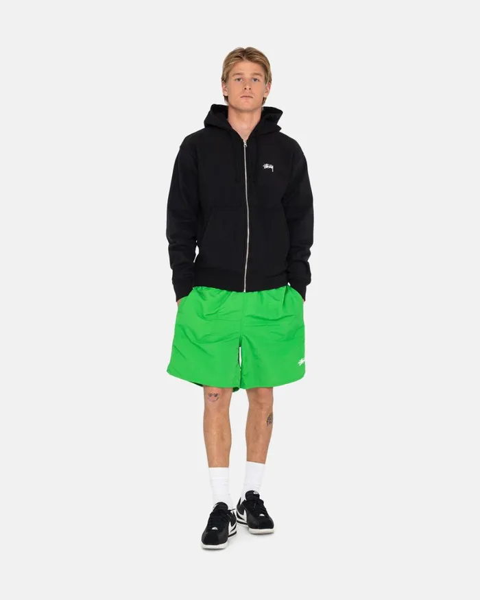 Sweats Men Stussy STOCK LOGO ZIP HOODIE Black Sweats Men Stussy STOCK LOGO ZIP HOODIE Black