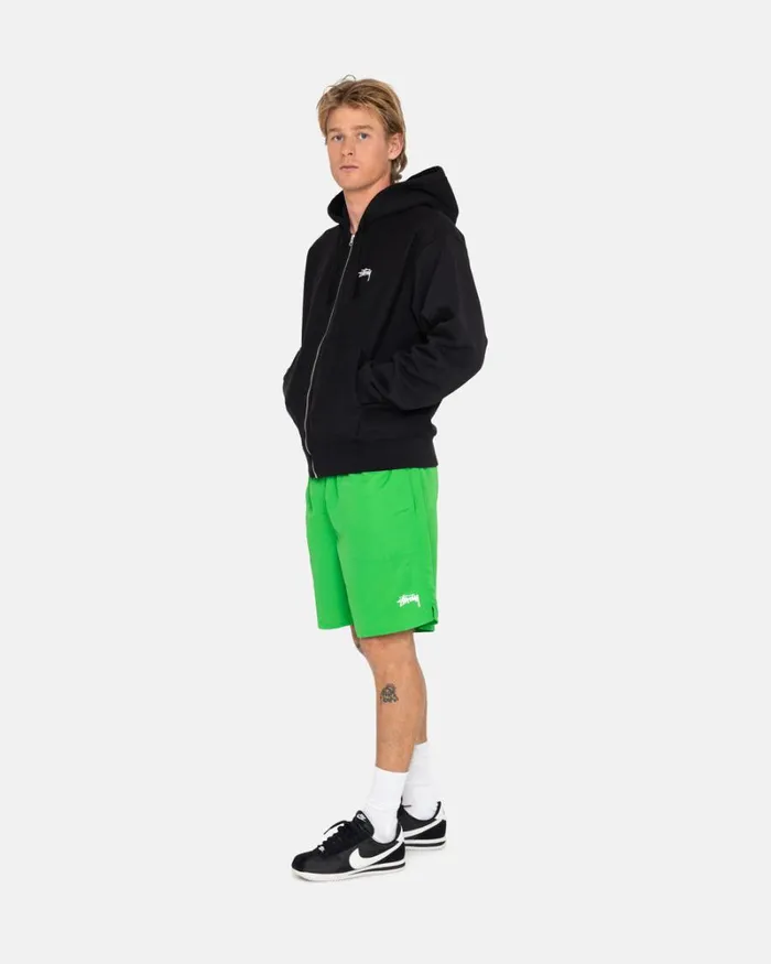 Sweats Men Stussy STOCK LOGO ZIP HOODIE Black Sweats Men Stussy STOCK LOGO ZIP HOODIE Black
