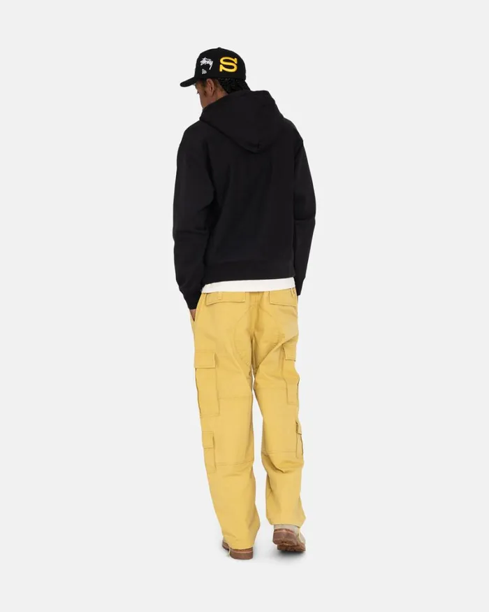Sweats Men Stussy STOCK LOGO ZIP HOODIE Black Sweats Men Stussy STOCK LOGO ZIP HOODIE Black