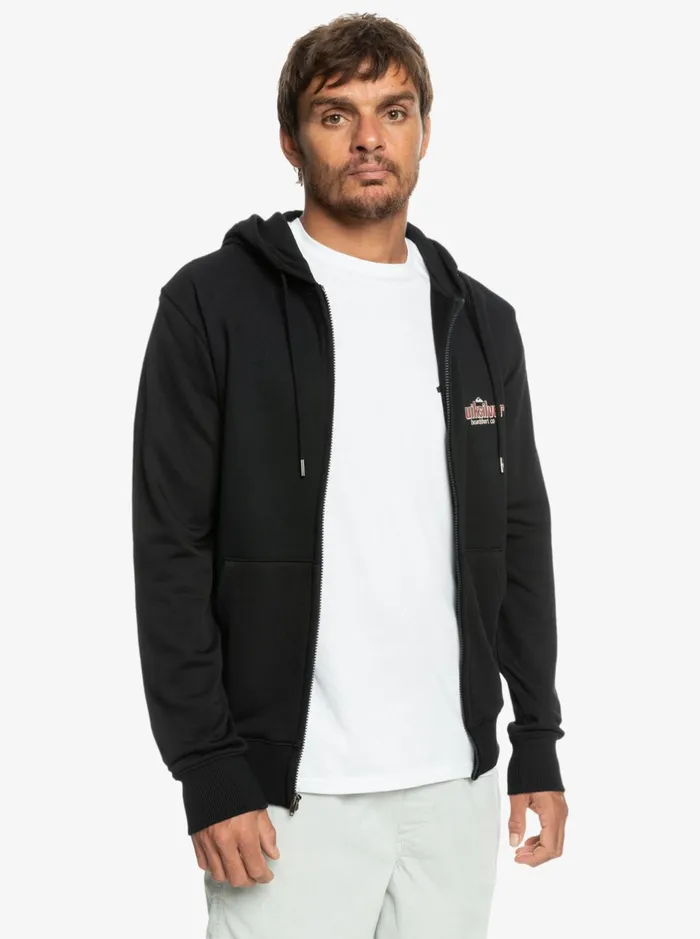 Sweatshirts and Hoodies Men Quiksilver Quik Words ZipUp Hoodie Black Sweatshirts and Hoodies Men Quiksilver Quik Words ZipUp Hoodie Black