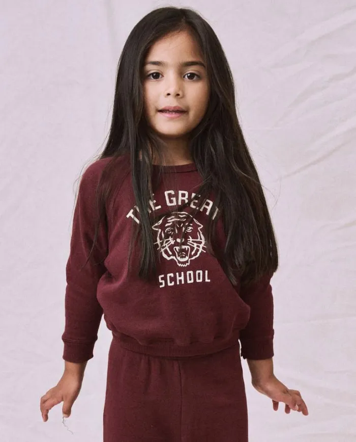 Sweatshirts Little039s The Great The Little College Sweatshirt Cherry Wood With Wild Cat Graphic