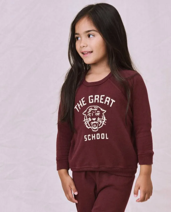 Sweatshirts Little039s The Great The Little College Sweatshirt Cherry Wood With Wild Cat Graphic