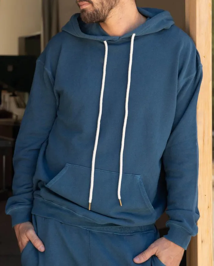 Sweatshirts Men039s The Great The Men039s Gym Drawstring Hoodie Dark Denim