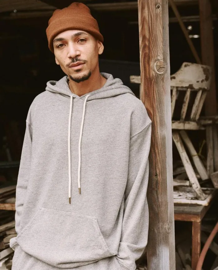 Sweatshirts Men039s The Great The Men039s Gym Drawstring Hoodie Varsity Grey