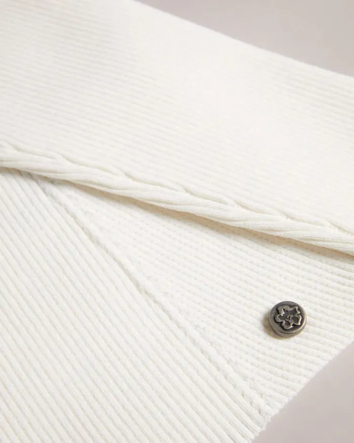 Sweetheart Neckline Knitted Top White Women Ted Baker Clothing
