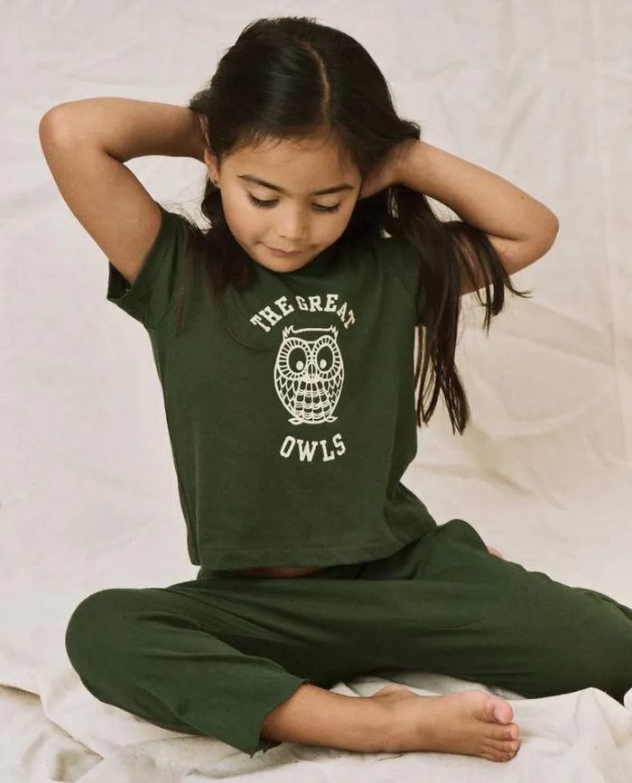 Tshirts Little039s The Great The Little Boxy Crew Dark Forest With Owl Graphic Tshirts Little039s The Great The Little Boxy Crew Dark Forest With Owl Graphic