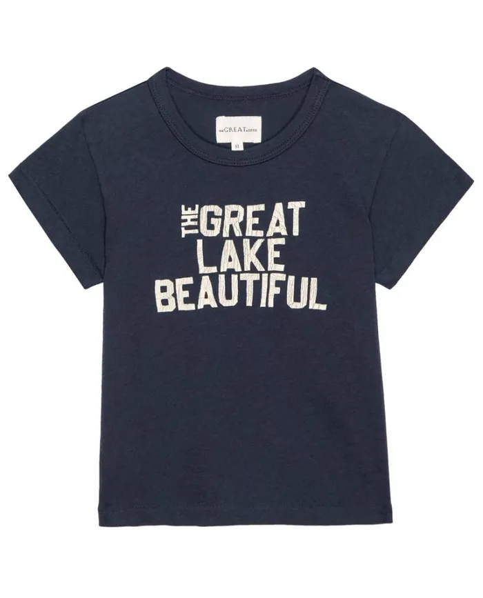 Tshirts Little039s The Great The Little Boxy Crew True Navy With The Great Lake Beautiful Graphic