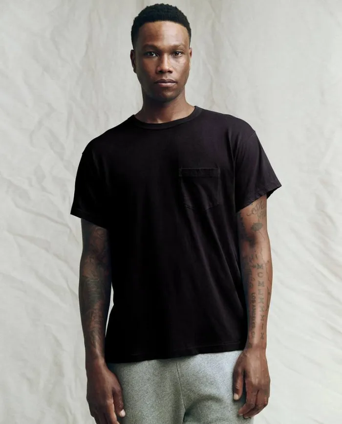 Tshirts Men039s The Great The Men039s Pocket Tee Almost Black