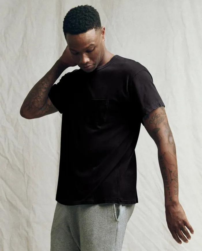 Tshirts Men039s The Great The Men039s Pocket Tee Almost Black