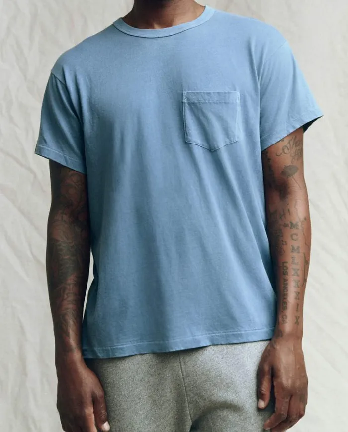 Tshirts Men039s The Great The Men039s Pocket Tee Vintage Cornflower