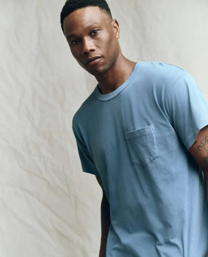 Tshirts Men039s The Great The Men039s Pocket Tee Vintage Cornflower