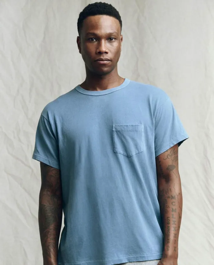 Tshirts Men039s The Great The Men039s Pocket Tee Vintage Cornflower