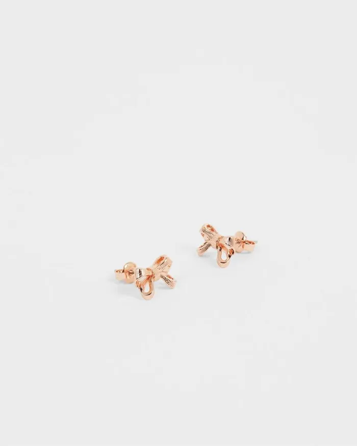 TBJ2666 Petite Bow Stud Earring Rosegold Color Women Ted Baker Jewelry TBJ2666 Petite Bow Stud Earring Rosegold Color Women Ted Baker Jewelry