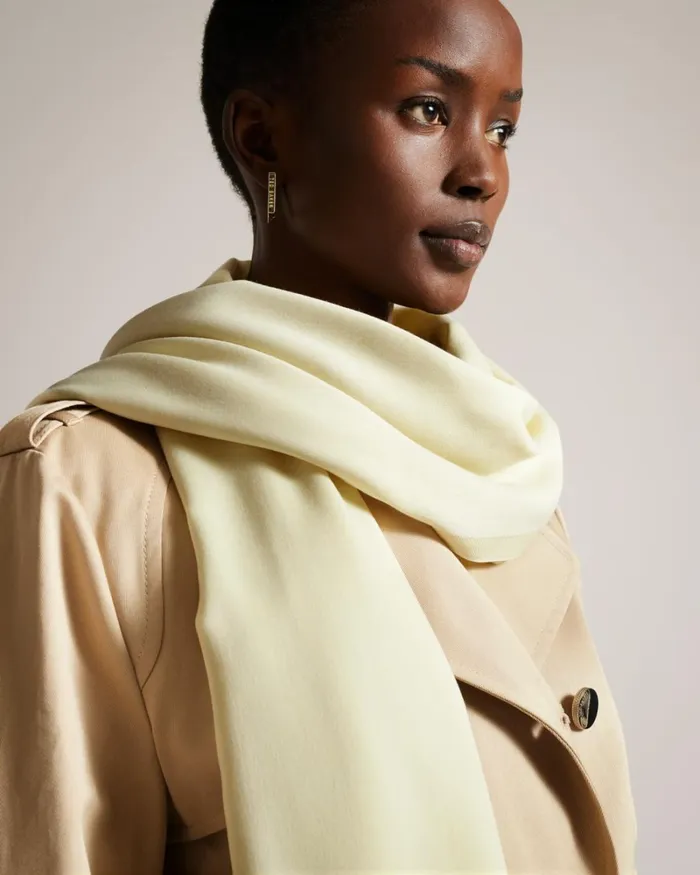 Ted Baker Logo Long Scarf LtYellow Women Ted Baker Scarves Ted Baker Logo Long Scarf LtYellow Women Ted Baker Scarves