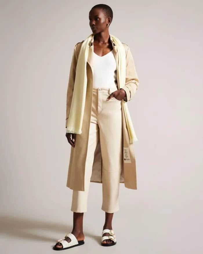Ted Baker Logo Long Scarf LtYellow Women Ted Baker Scarves Ted Baker Logo Long Scarf LtYellow Women Ted Baker Scarves