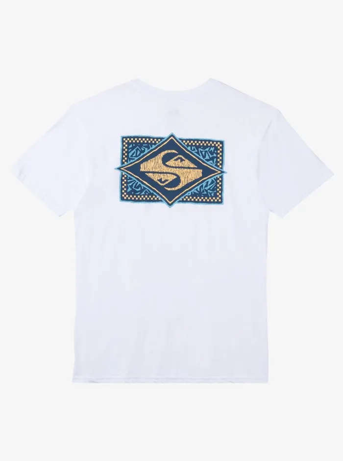 Tees Men Quiksilver Black Flash TShirt White