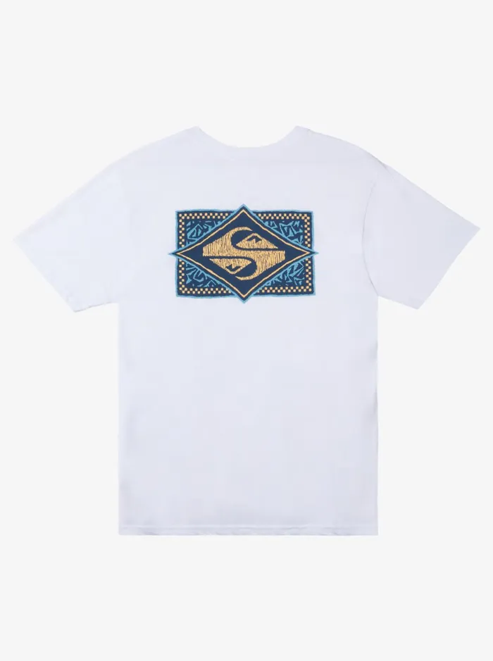 Tees Men Quiksilver Black Flash TShirt White Tees Men Quiksilver Black Flash TShirt White