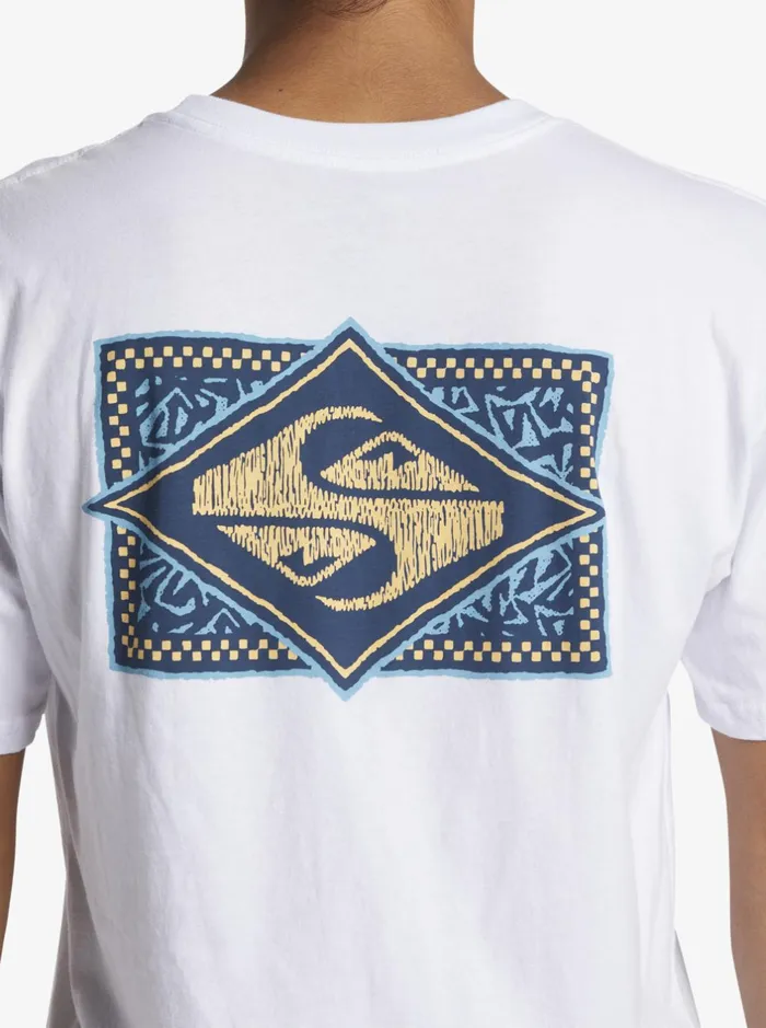 Tees Men Quiksilver Black Flash TShirt White Tees Men Quiksilver Black Flash TShirt White
