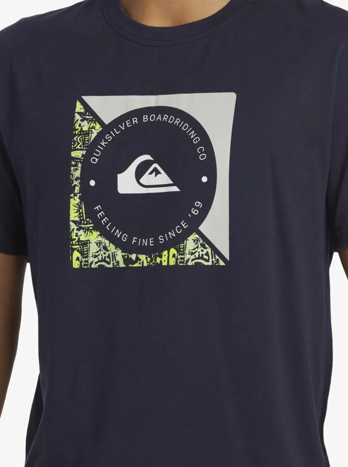 Tees Men Quiksilver Boardshort Linked TShirt Navy Blazer Tees Men Quiksilver Boardshort Linked TShirt Navy Blazer