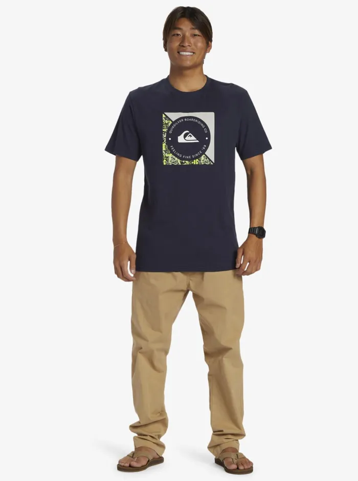 Tees Men Quiksilver Boardshort Linked TShirt Navy Blazer Tees Men Quiksilver Boardshort Linked TShirt Navy Blazer