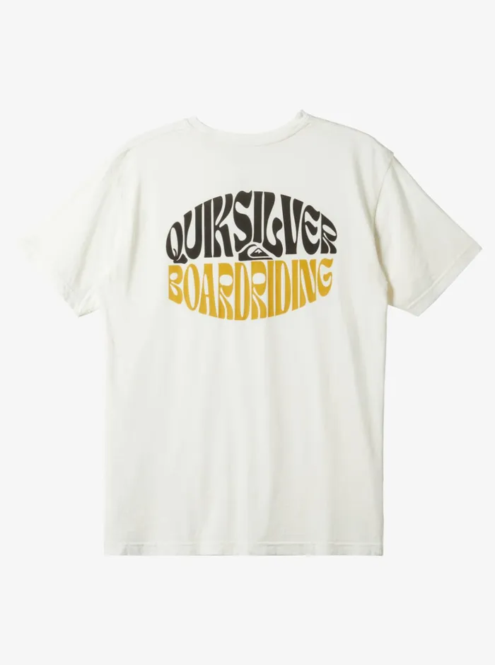 Tees Men Quiksilver Bold Move TShirt Antique White Tees Men Quiksilver Bold Move TShirt Antique White