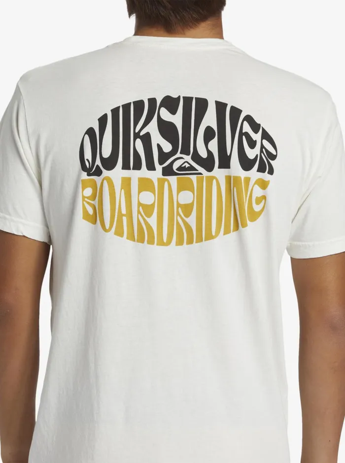 Tees Men Quiksilver Bold Move TShirt Antique White Tees Men Quiksilver Bold Move TShirt Antique White