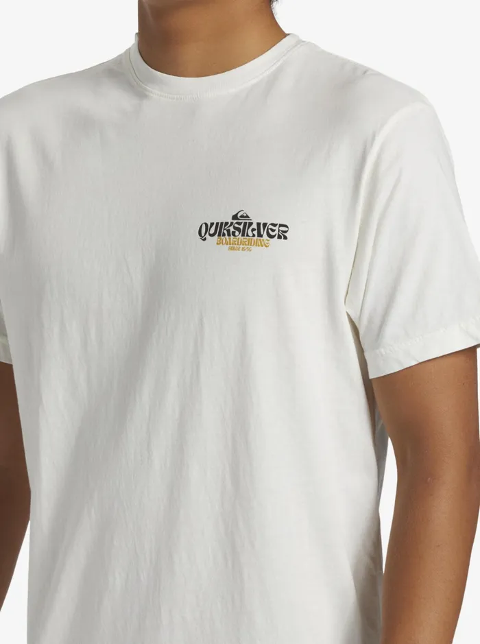 Tees Men Quiksilver Bold Move TShirt Antique White Tees Men Quiksilver Bold Move TShirt Antique White