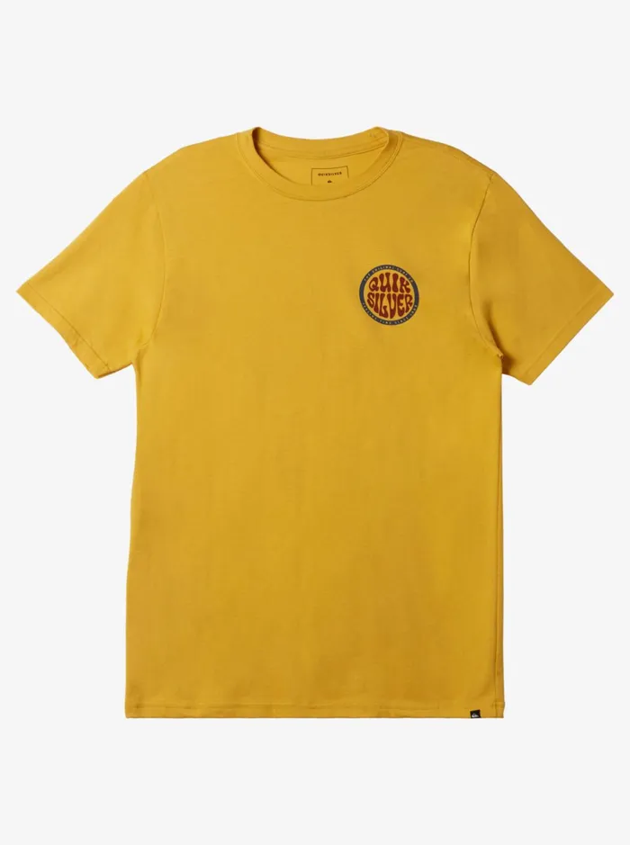 Tees Men Quiksilver Bolder Type TShirt Yolk Yellow