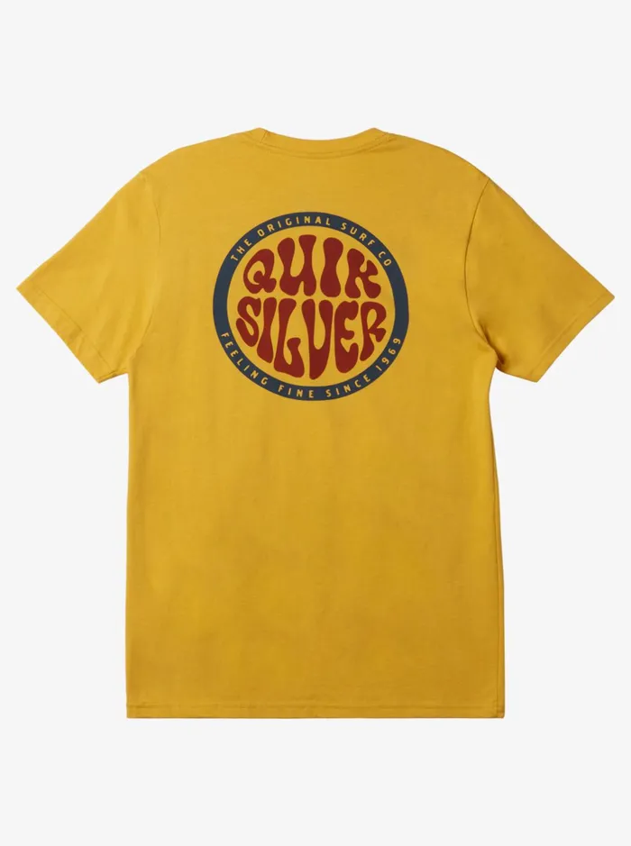 Tees Men Quiksilver Bolder Type TShirt Yolk Yellow Tees Men Quiksilver Bolder Type TShirt Yolk Yellow